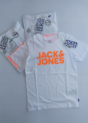 Біла футболка з яскравим неоновим принтом jack & jones, p-p 14...