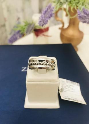 Стильное мужское серебряное кольцо zarina