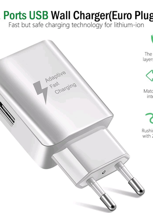 USB 2А Зарядное Устройство от сети 1 Порт - Fast Charge, EU