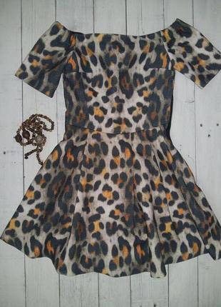 Новое платье с леопардовым принтом h&m, размер 34.