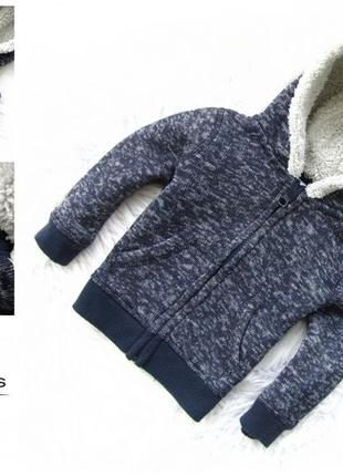 Стильная теплая кофта свитер реглан   с капюшоном baby by peac...