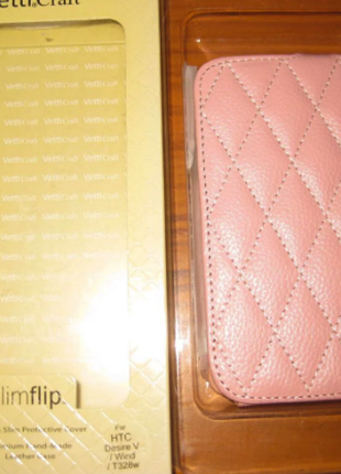 Чохол-фліп Vetti Craft Flip HTC Desire V T328w Diamond S pink
