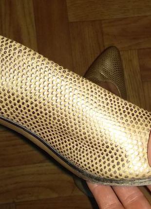 Walter steiger оригинал 36 размер золотые туфли натуральная кожа