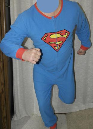 Superman слип кигуруми пижама домашний костюм комбинезон челов...