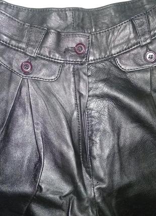 Кожа gigi pary leather italy штаны высокая посадка