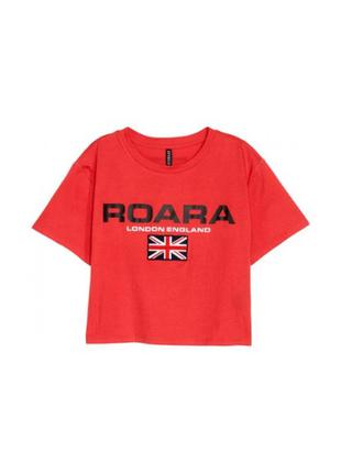 Жіноча футболка h&m з написом "roara", s, m