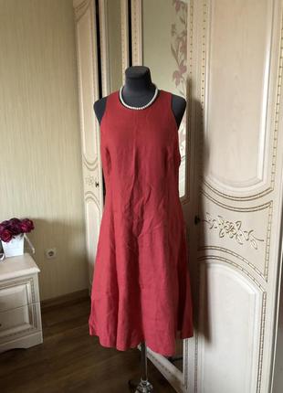 Оригинальное платье сарафан со льна, льняное натуральный лён л...