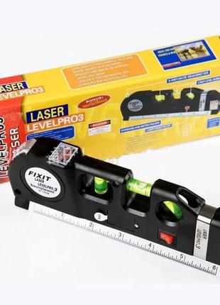 Лазерный уровень нивелир Fixit Laser Level Pro3 рулетка + уровень