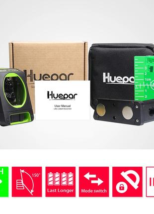 Лазерный уровень Huepar BOX-1G нивелир 2линии кронштейн батарейки