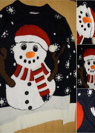 Новогодний свитер s новорічний светр кофта