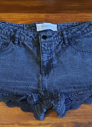 Шорты джинсовые с кружевом vero moda размер xs-s