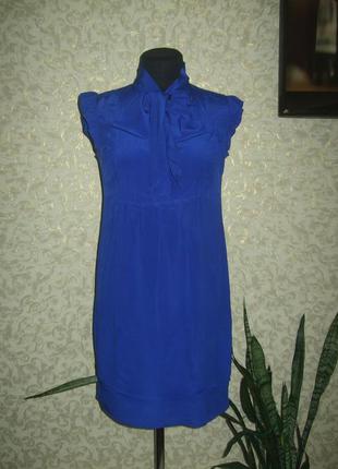 Шовкова сукня, шикарного синього кольору