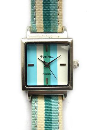 Perlina часы из сша циферблат в тон с ремешком мех. japan miyota