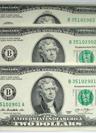 Паперова банкнота США 2 долара UNC two dollars USA оригінал в ...
