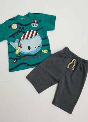 Детский летний костюм с шортами для малышей на 1 год