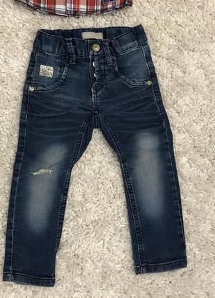 Name it очень крутые джинсы slim узкачи 2-3 года