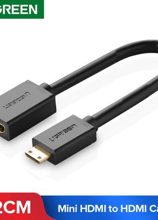 Ugreen переходник mini HDMI На HDMI 4K/60Гц 3D (22 См) (20137)