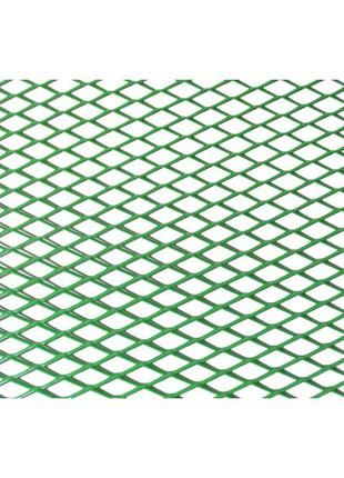 Решетка алюминиевая для тюнинга 100х25 см зеленая(мелкая ячейка)