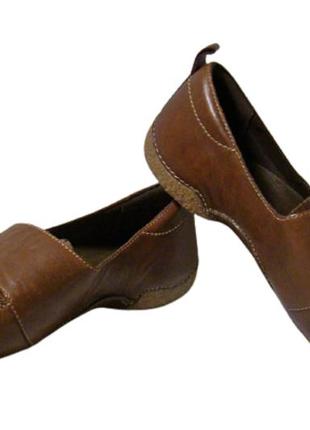 Туфли женские кожаные коричневые clarks