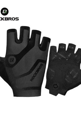 Велоперчатки Без Пальців Rockbros S196BK Велосипедні Рукавички
