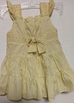 Красивое платьице лимонного цвета от george