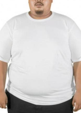 Мужская белая футболка большого размера 6хл