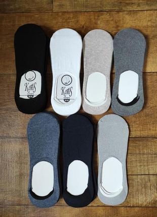 Шкарпетки сліди пінетки чоловічі літні котонові бавовна сірі черн