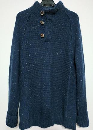 Реал xl 52 шерсть fat face свитер зимний пуловер кофта синий zxc