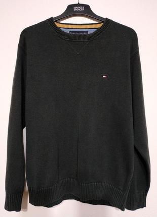 L 50 tommy hilfiger свитер пуловер кофта серый мужской брендов...