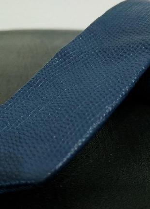 Vera pelle натуральная кожа галстук узкий тонкий кожаный синий...