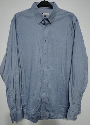 Xl 52 сост нов dressman рубашка кэжуал casual мужская голубая ...