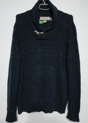 Xl l 52 50 h&m свитер зимний пуловер кофта мужской синий zxc