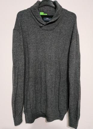Xl 52 сост нов next 100% шерсть свитер пуловер мужской зимний zxc