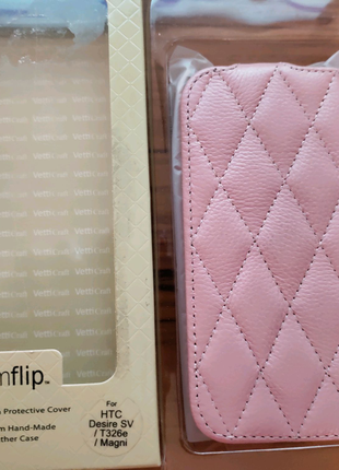 Чохол-фліп Vetti Craft Flip HTC Desire SV Diamond S Pink