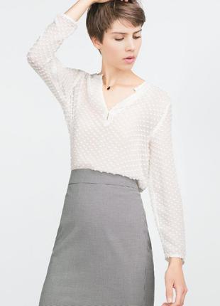 Женская легкая шелковая блузка блуза zara