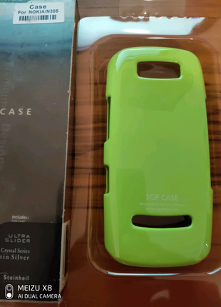Чехол накладка SGP Case для Nokia 305-лайм