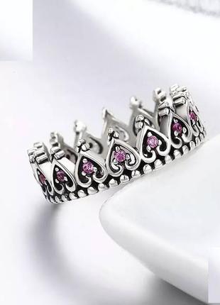 Серебряное кольцо "корона"