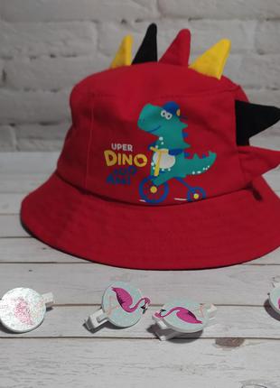 Яскрава дитяча панамка dino