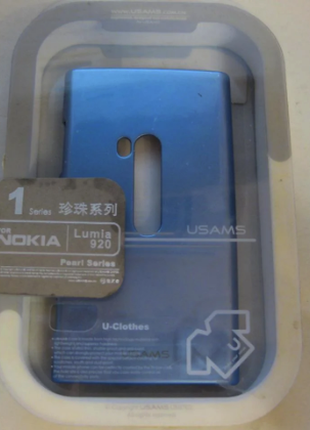 Чехол-накладка Nokia Lumia 920 USAMS-синий металик