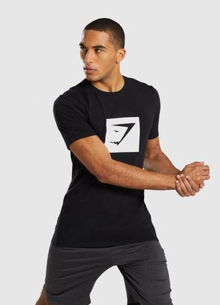 Мужская футболка bold square logoshort sleeve t-shirt gymshark, l