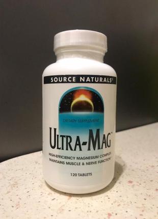 Source Naturals, Ultra-Mag, магній з вітаміном В 6, 120 таблеток