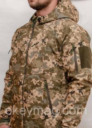 Тактическая куртка Пиксель ВСУ ММ-14 Софтшелл SoftShell (Тайфун)