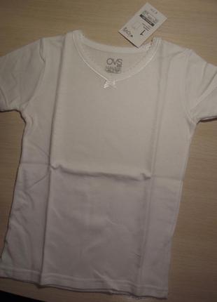Біла футболочка на дівчинку 2-3 років