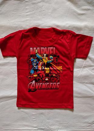 Детская футболка марвел супергерои, 2-8лет