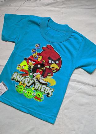 Детская футболка энгри бердс, 3-4 года, angry birds