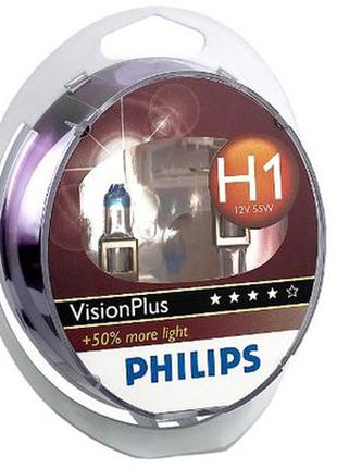 Галогенная лампа Philips VisionPlus+50% H1 12V 55W