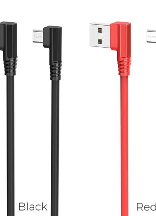 USB Кабель Hoco U83 Puissant Silicone micro USB Cable Black,Red