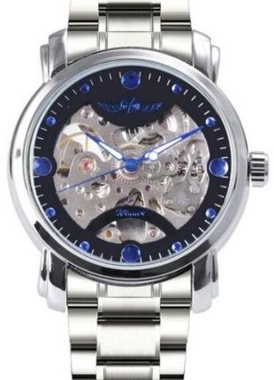 Чоловічій механічний годинник Winner Steel Blue
