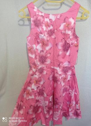 🔥 распродажа❗🔥 хлопковое красивое летнее розовое платье с юбко...