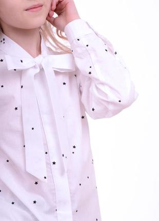 Школьная форма для девочки, блуза с длинными рукавами luxik